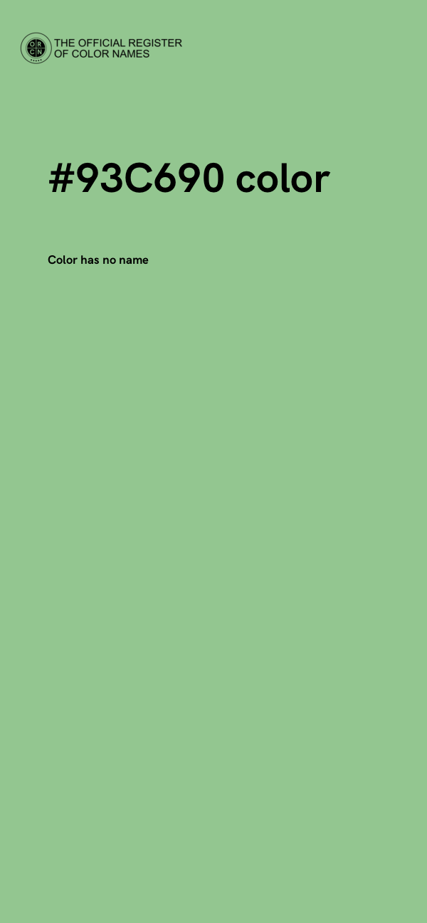#93C690 color image
