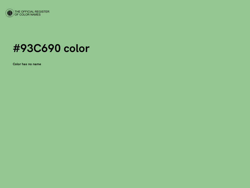 #93C690 color image