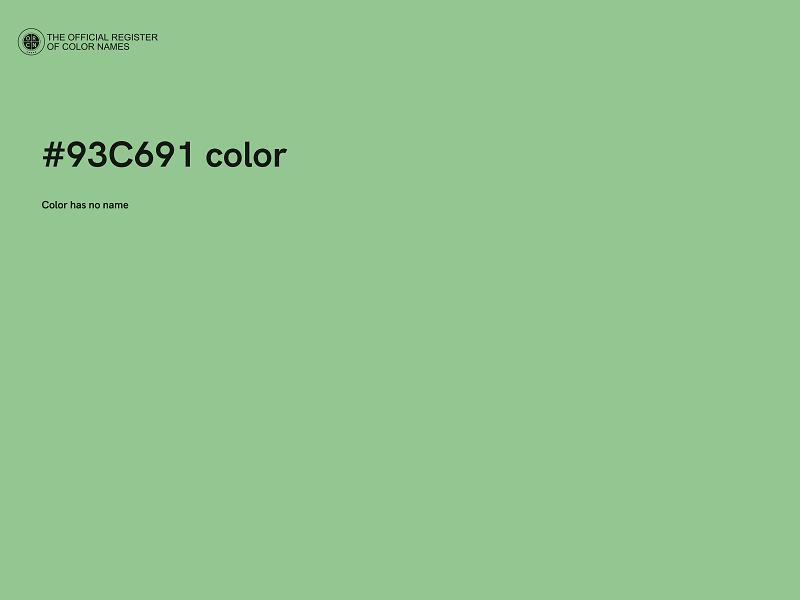 #93C691 color image