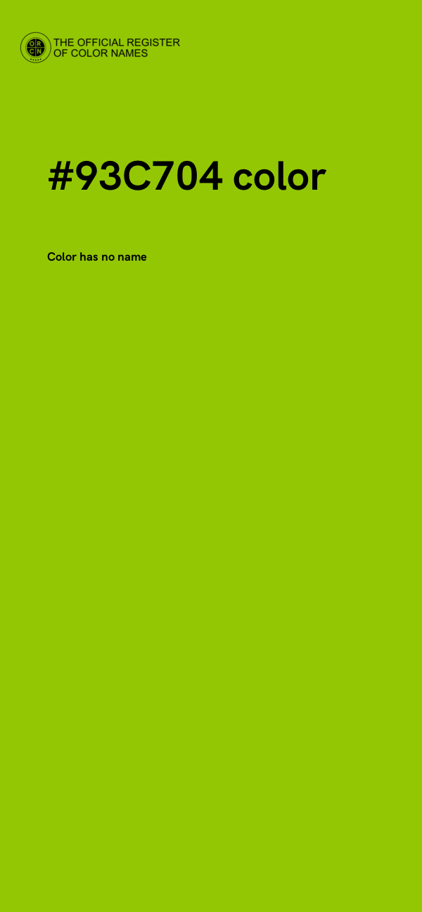 #93C704 color image