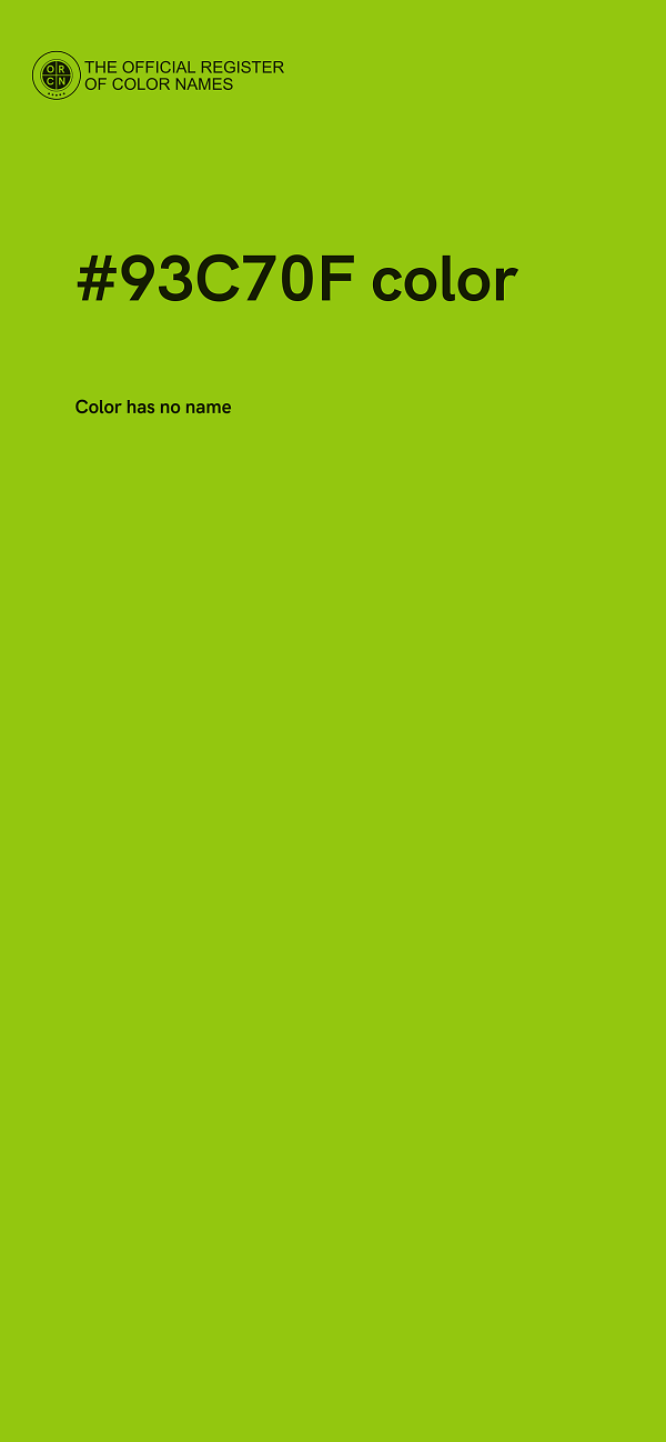 #93C70F color image