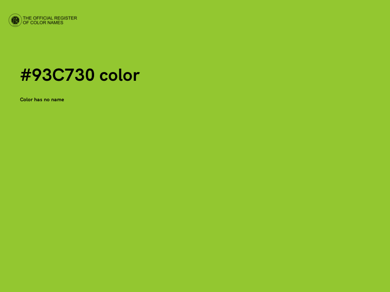 #93C730 color image