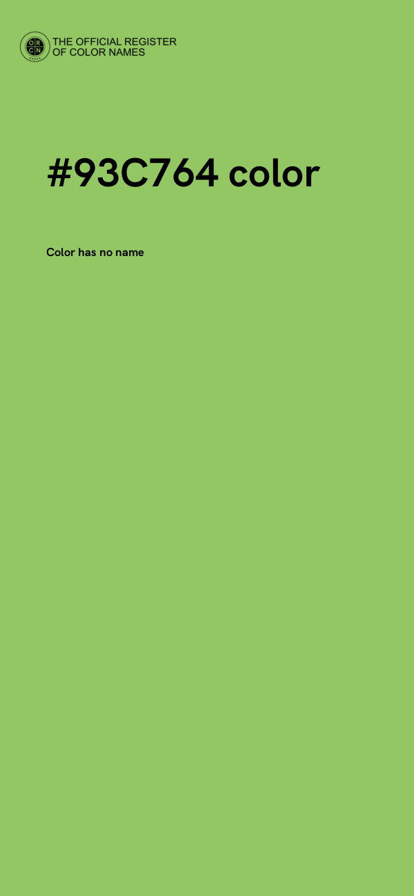 #93C764 color image