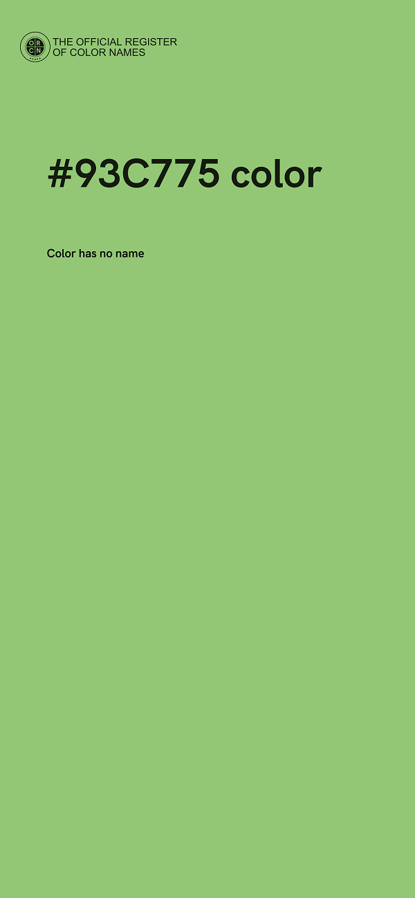 #93C775 color image