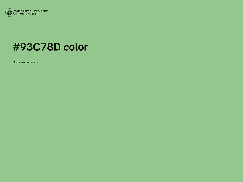 #93C78D color image