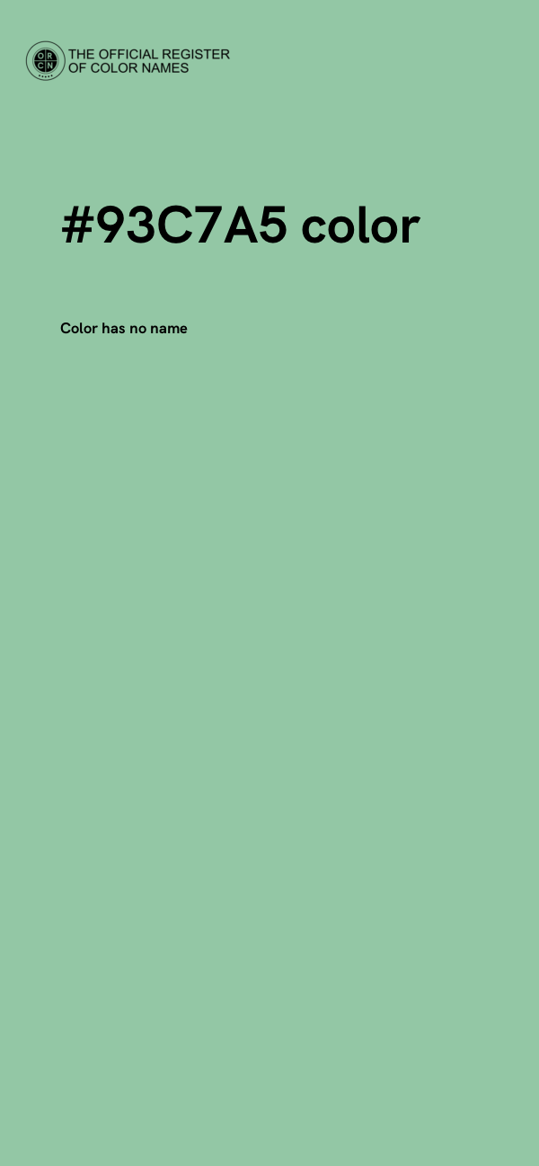 #93C7A5 color image