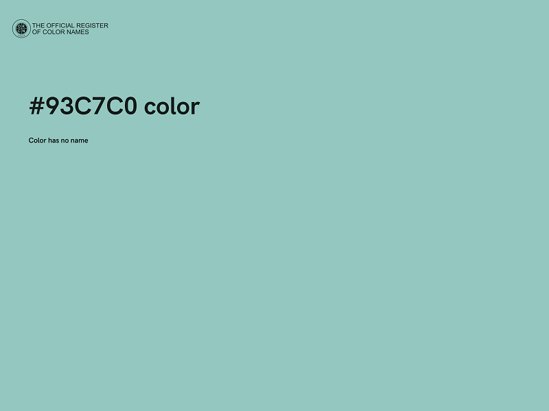 #93C7C0 color image