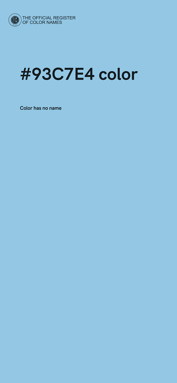 #93C7E4 color image