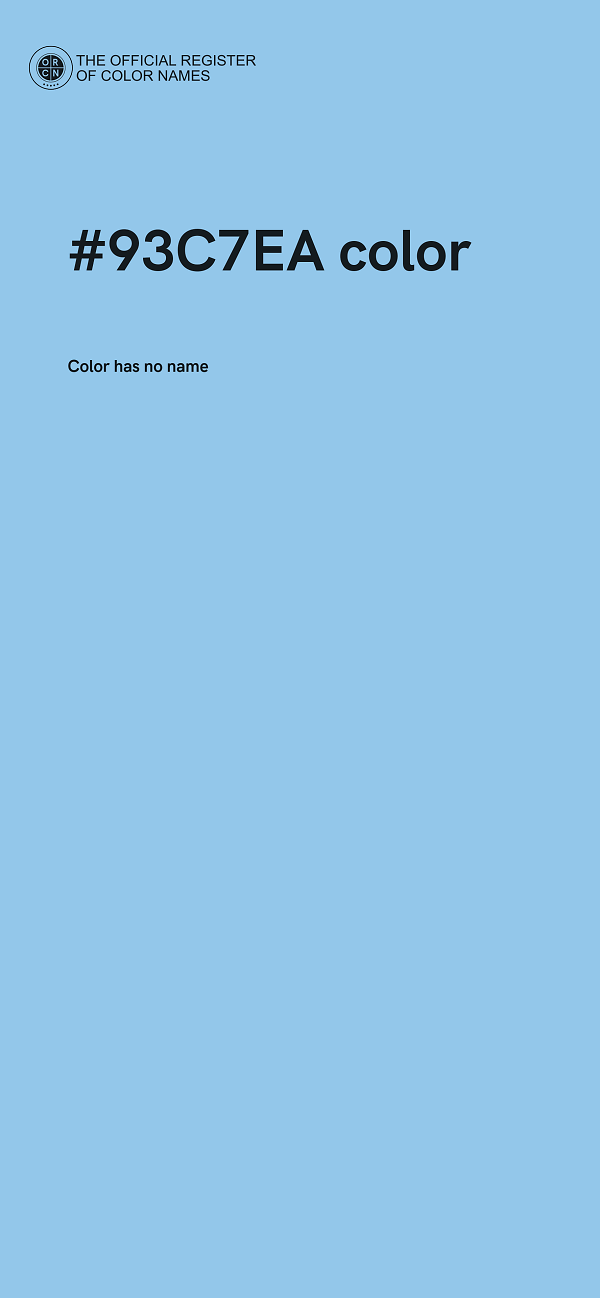 #93C7EA color image