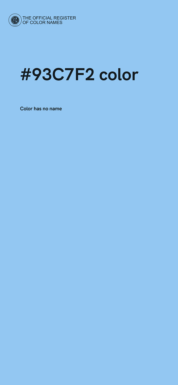 #93C7F2 color image