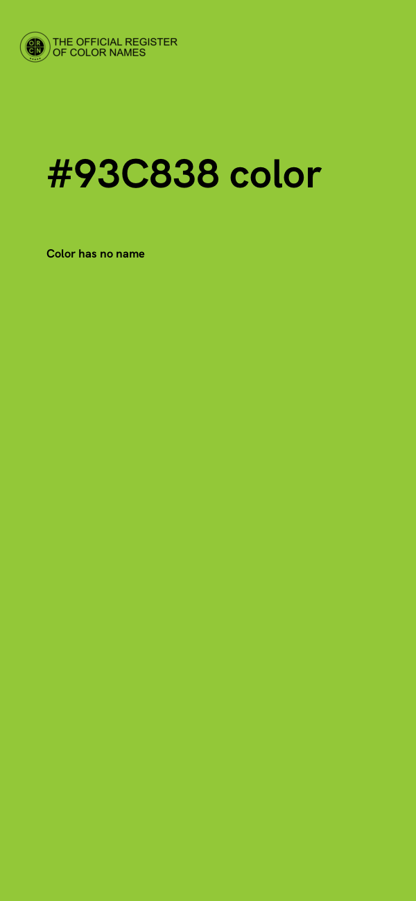 #93C838 color image