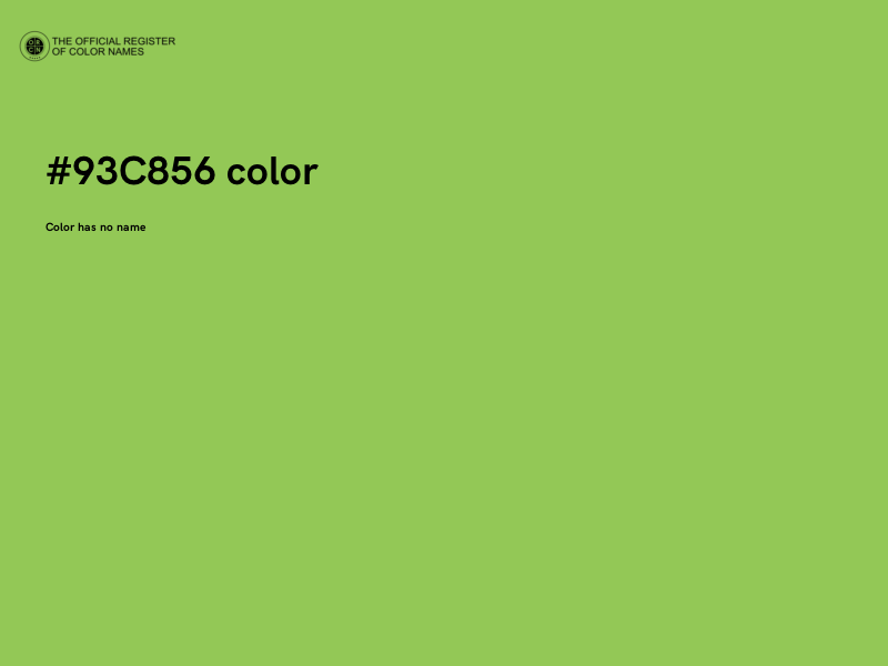 #93C856 color image