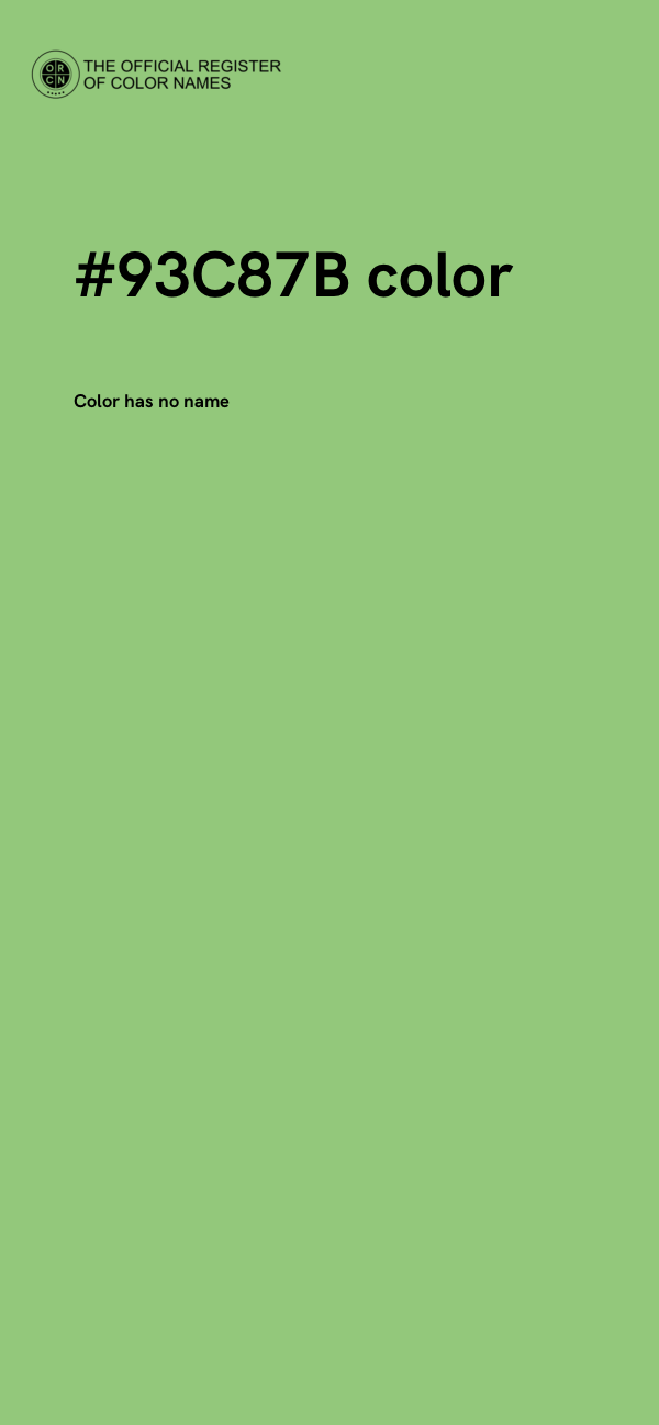#93C87B color image