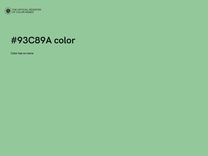 #93C89A color image