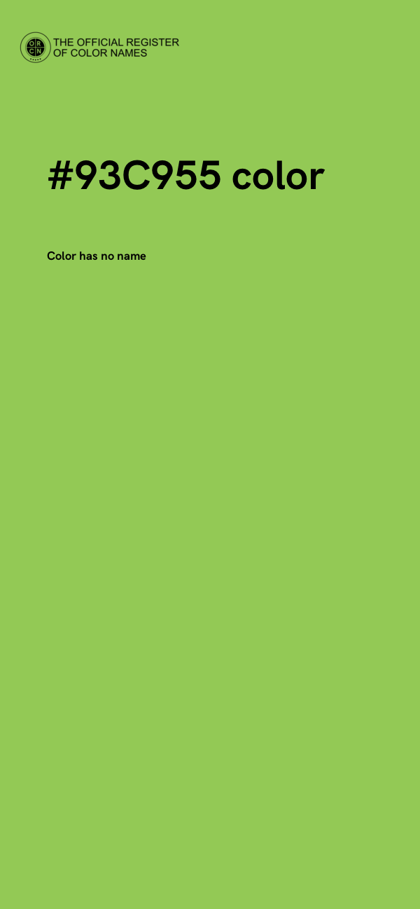 #93C955 color image