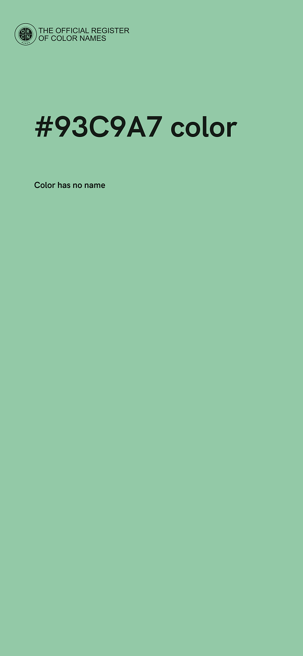 #93C9A7 color image
