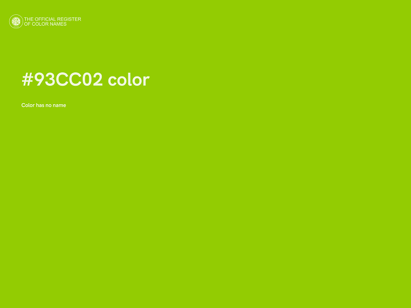 #93CC02 color image