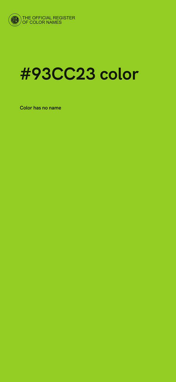 #93CC23 color image