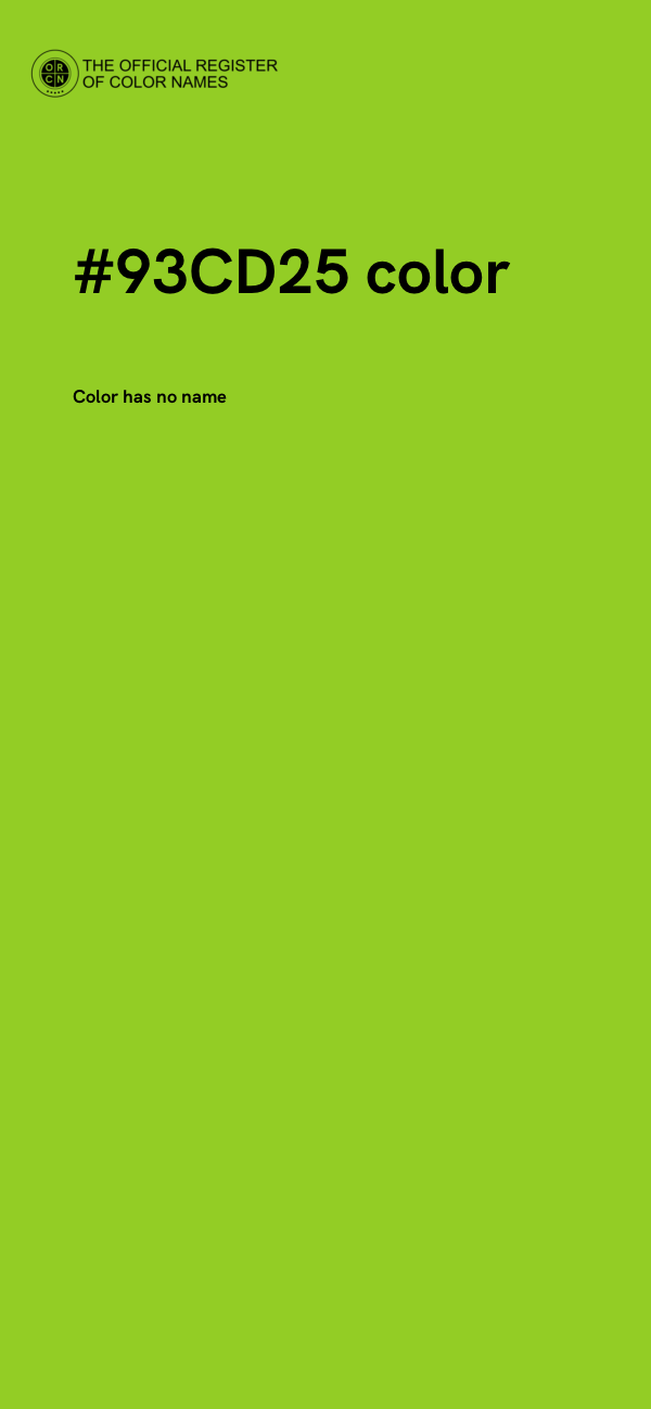 #93CD25 color image
