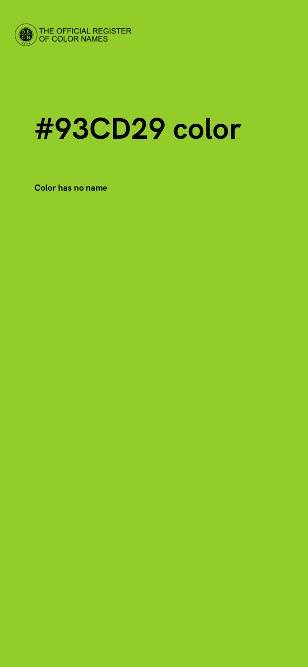 #93CD29 color image