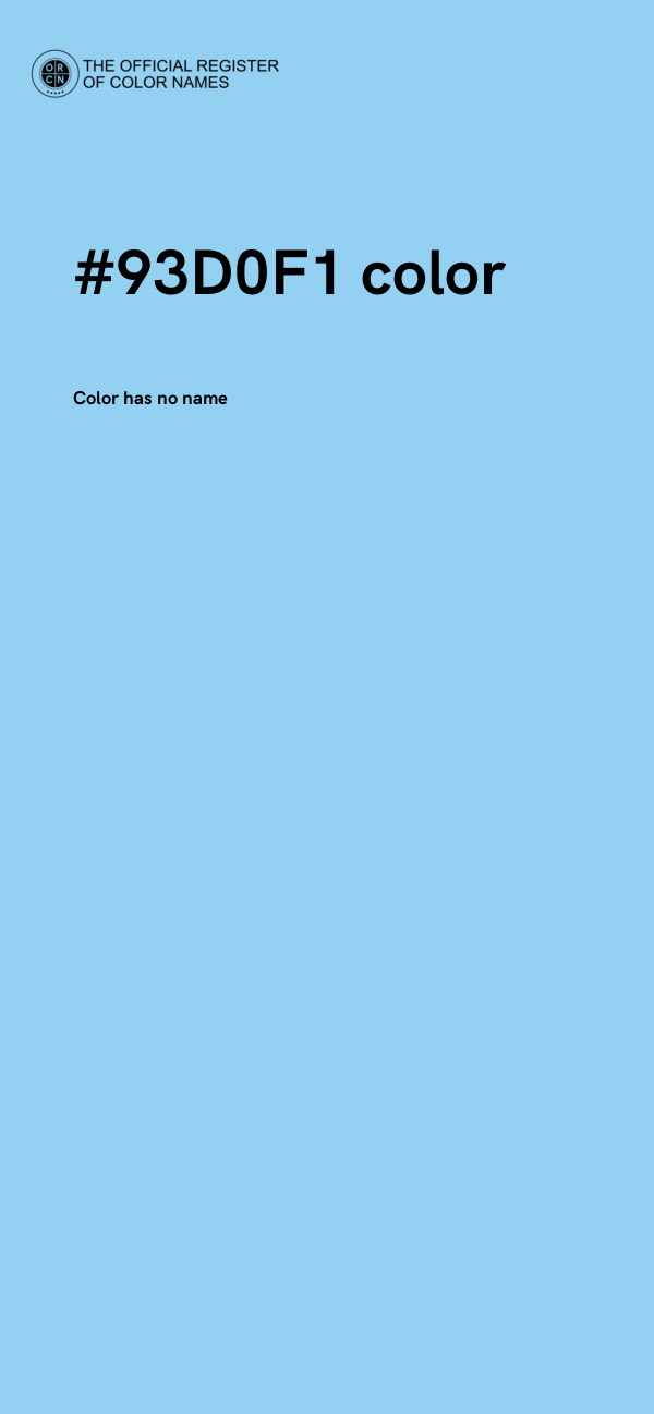#93D0F1 color image