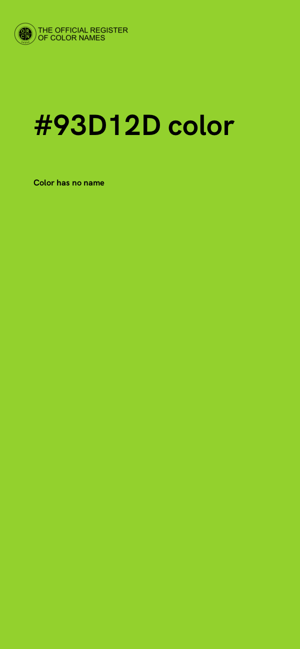 #93D12D color image