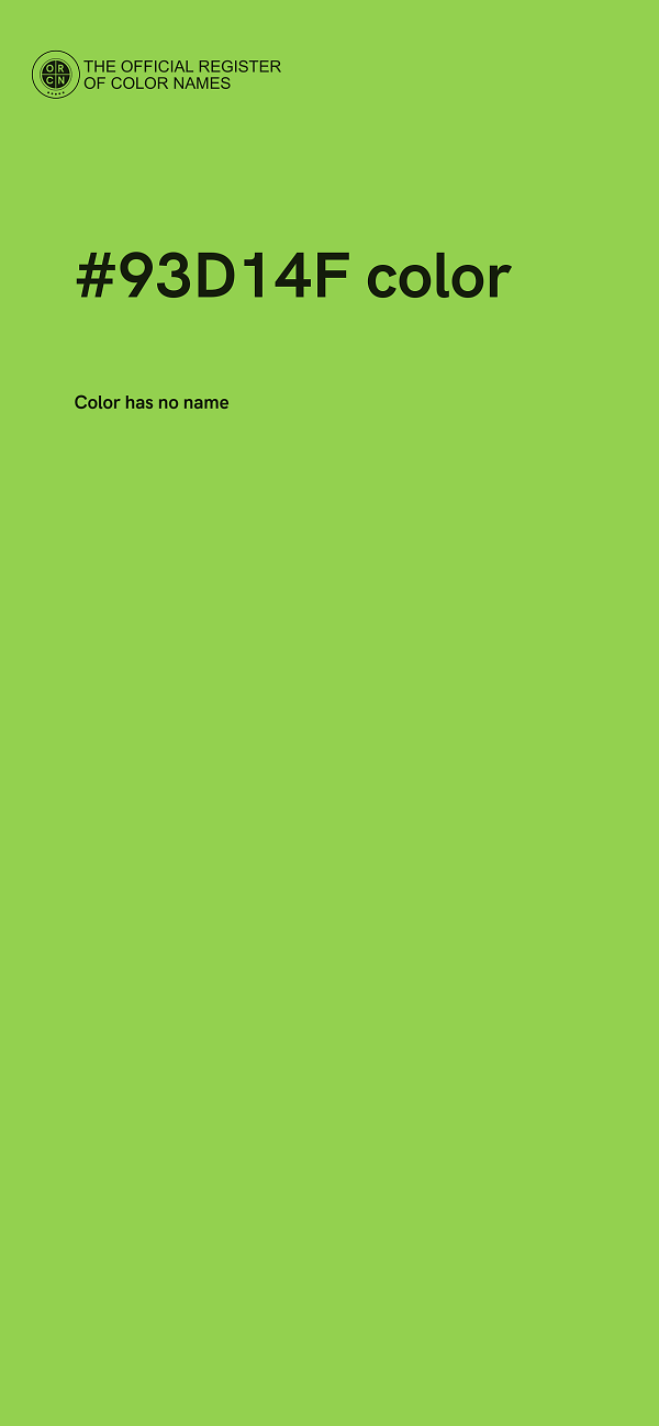 #93D14F color image