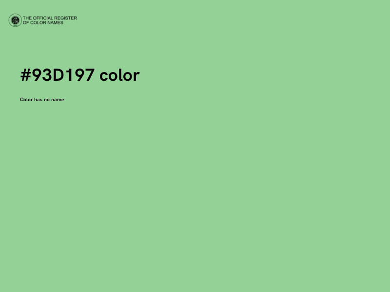 #93D197 color image