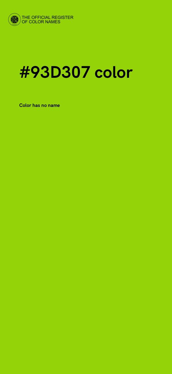 #93D307 color image