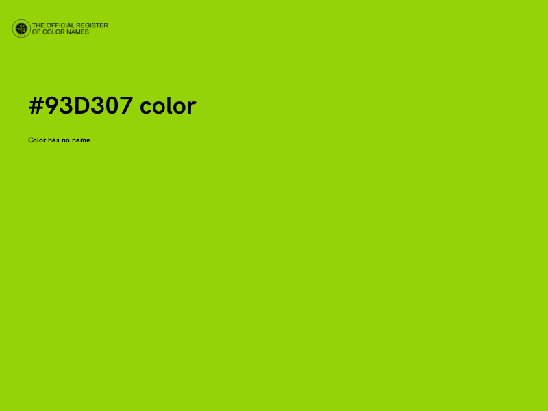 #93D307 color image