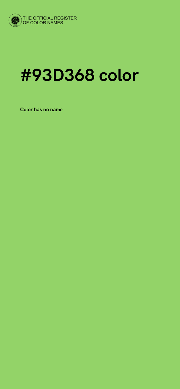 #93D368 color image