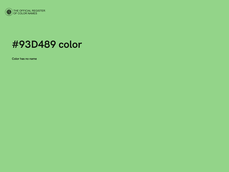 #93D489 color image