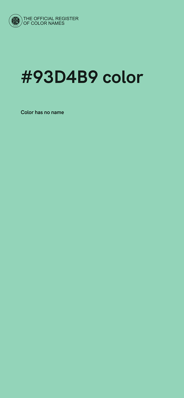 #93D4B9 color image