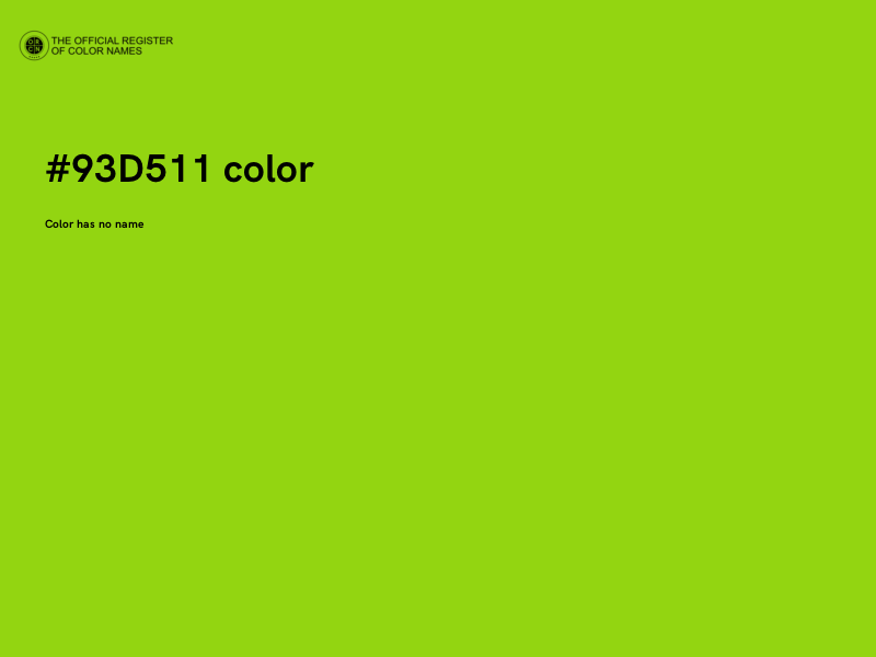 #93D511 color image