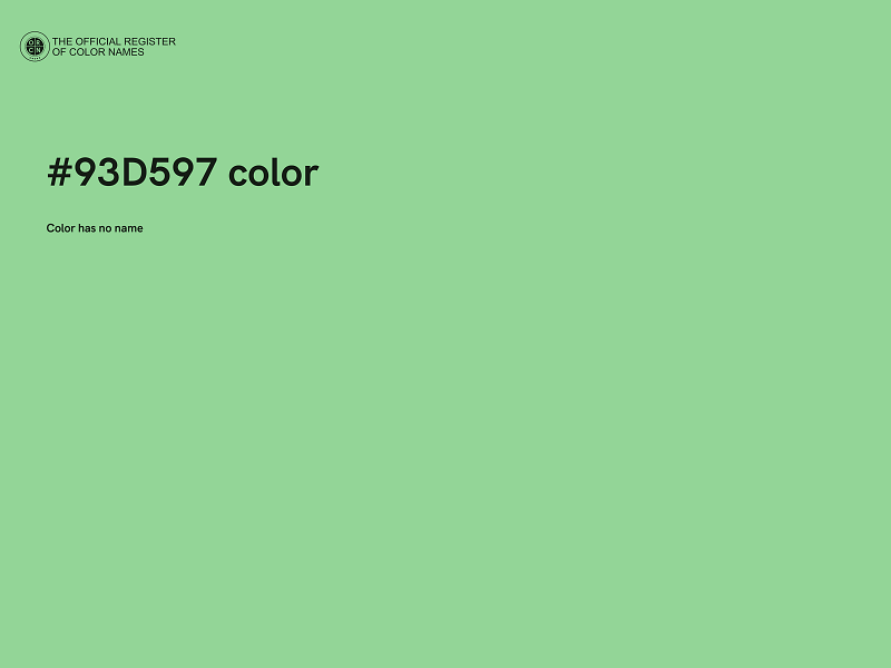 #93D597 color image