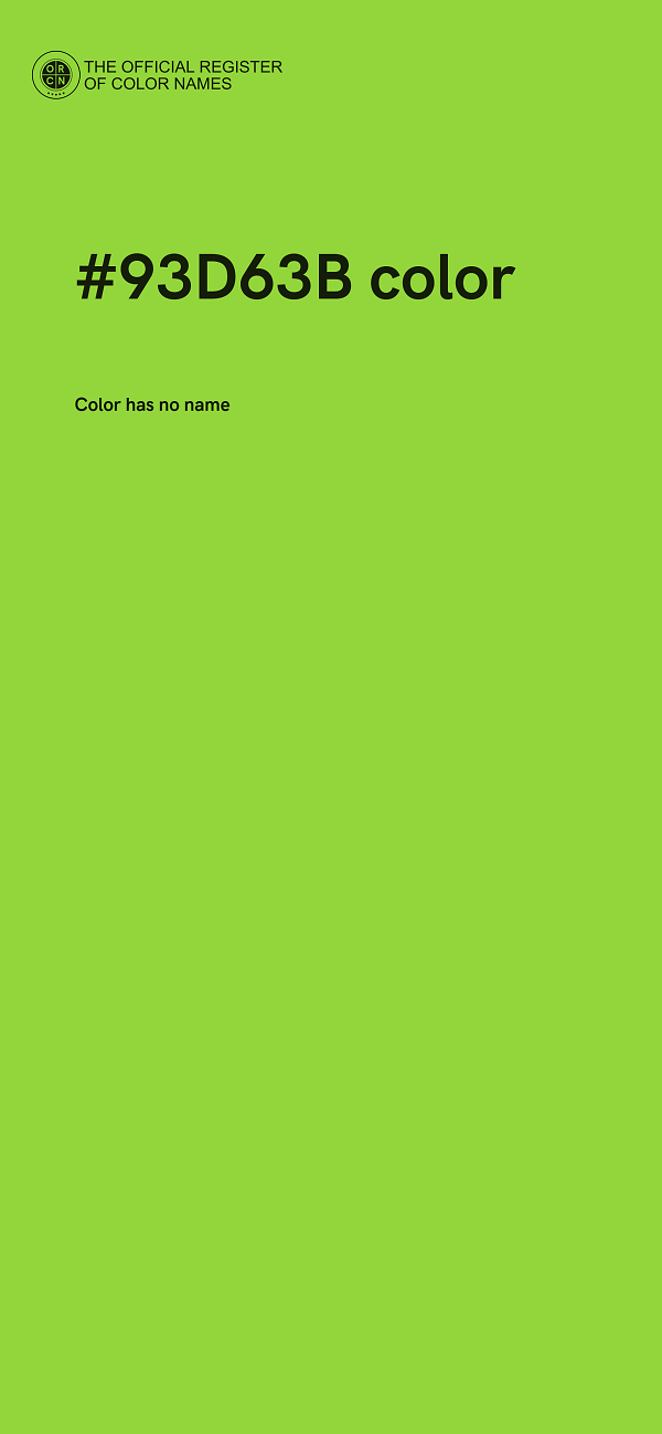 #93D63B color image
