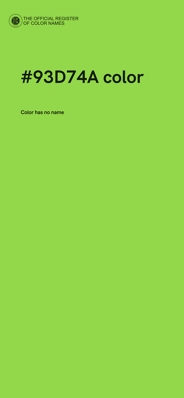 #93D74A color image