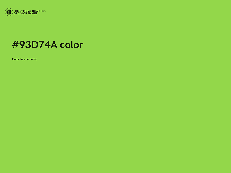 #93D74A color image