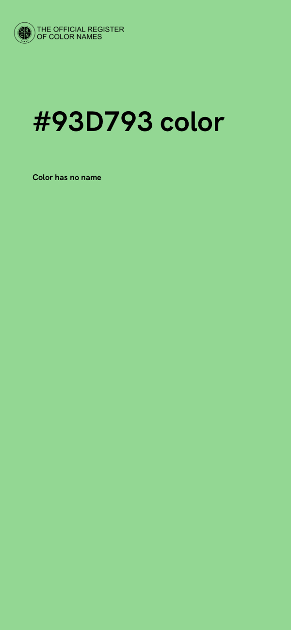 #93D793 color image