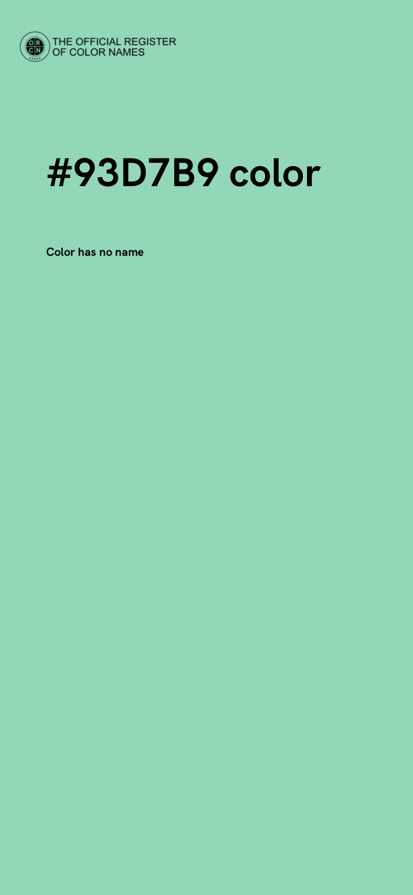 #93D7B9 color image