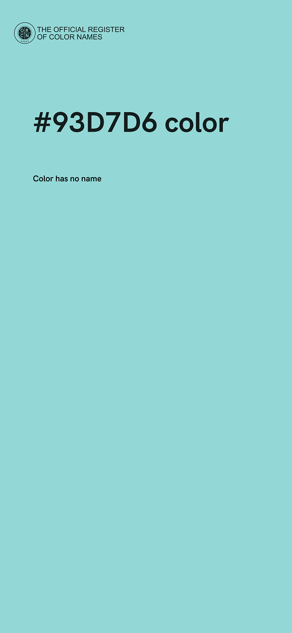 #93D7D6 color image
