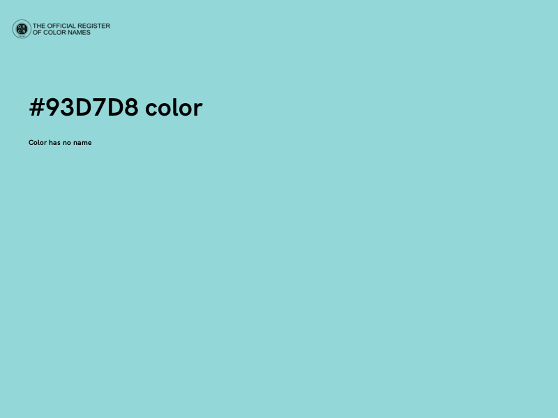 #93D7D8 color image