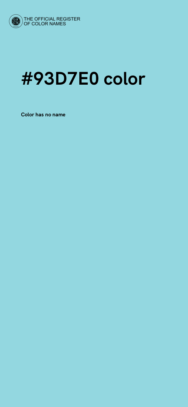 #93D7E0 color image