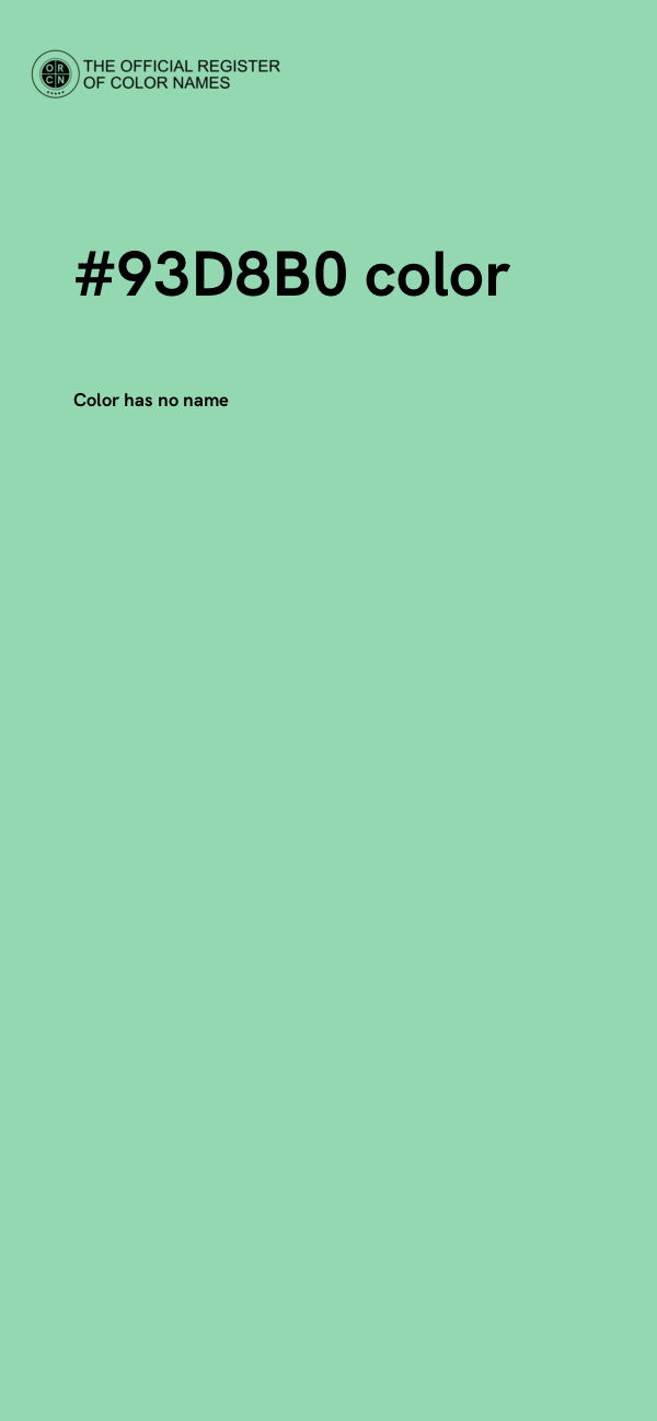 #93D8B0 color image