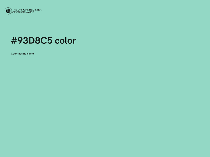 #93D8C5 color image