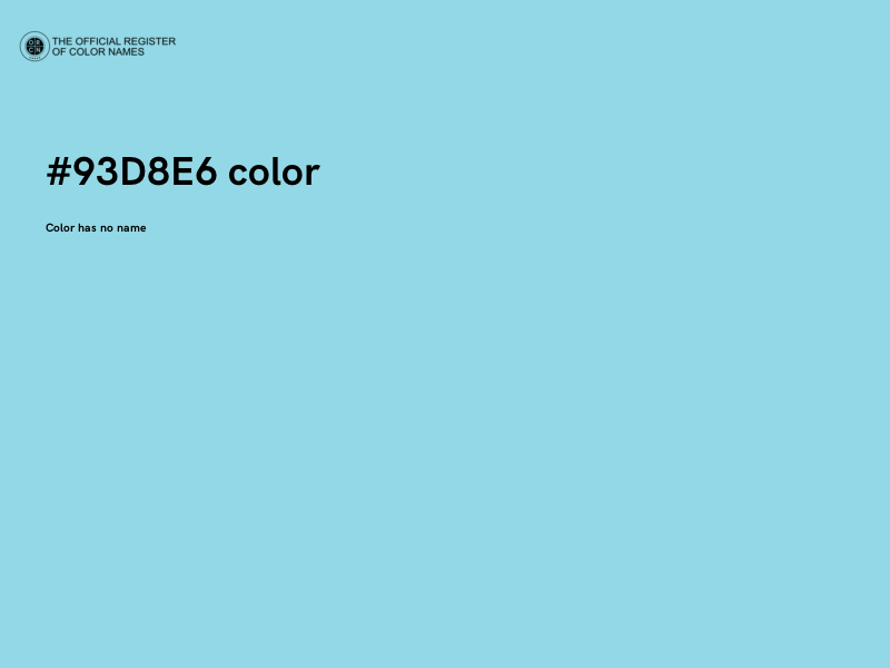 #93D8E6 color image