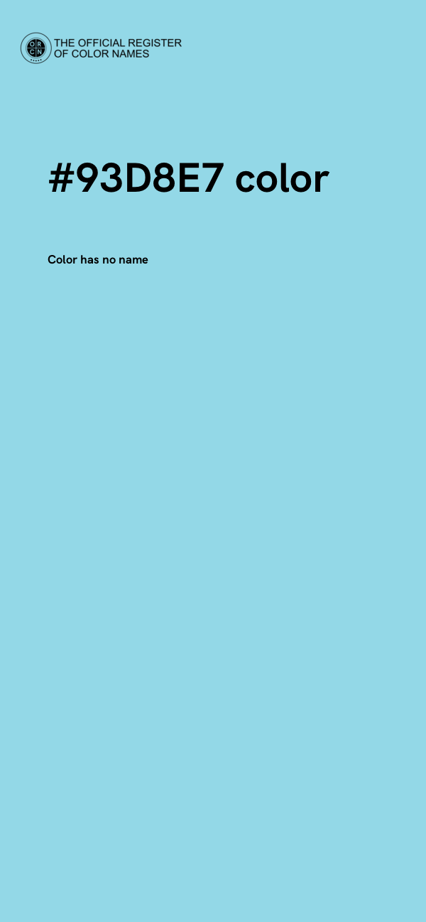 #93D8E7 color image