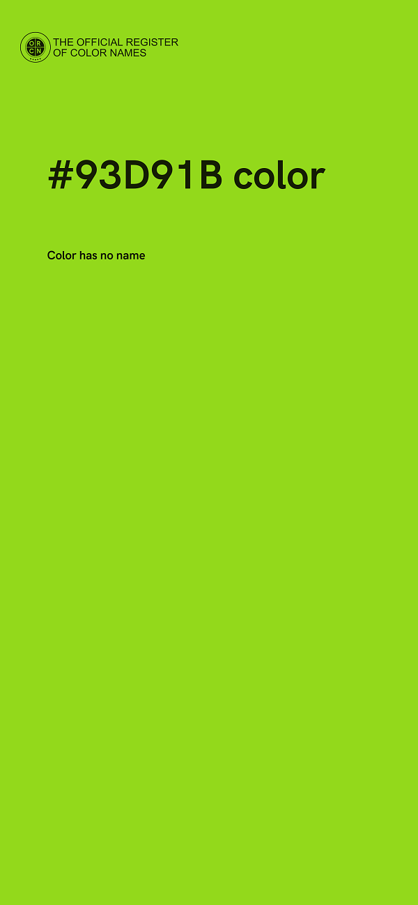 #93D91B color image