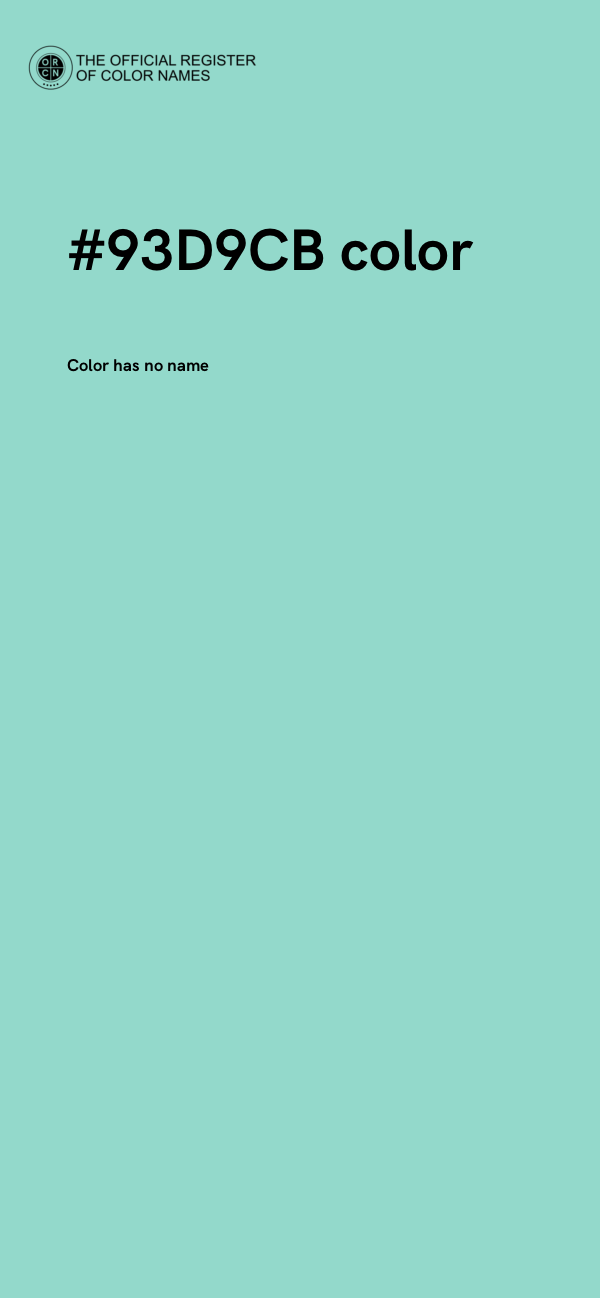 #93D9CB color image