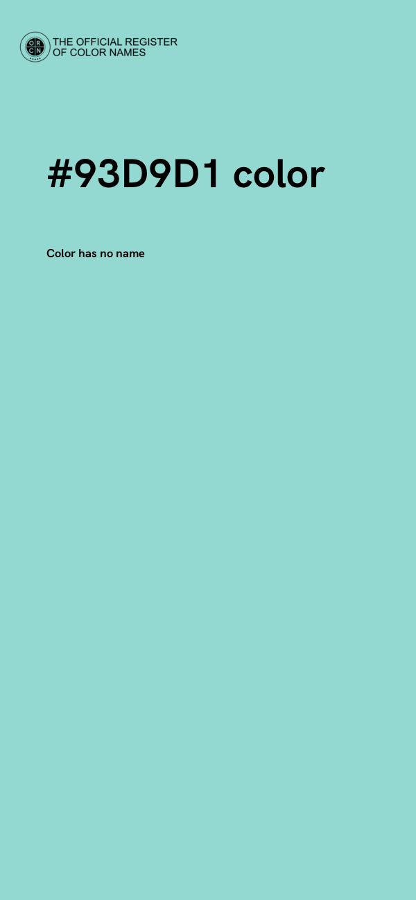 #93D9D1 color image